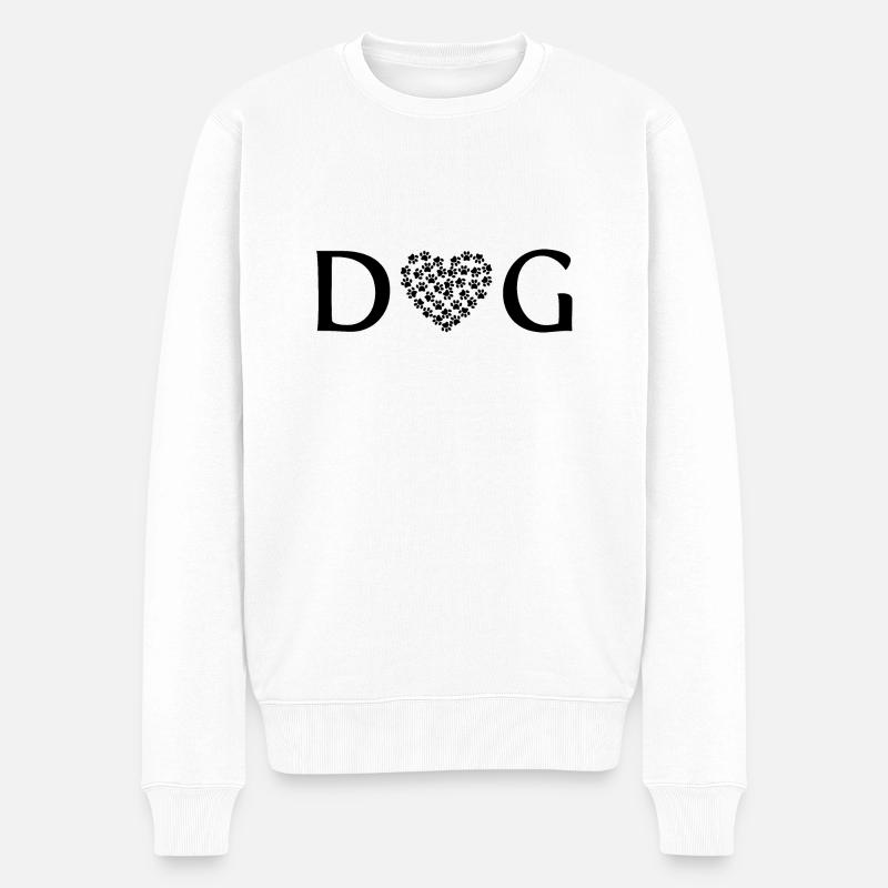 Chien Hundg - Pull Premium bio Homme - blanc