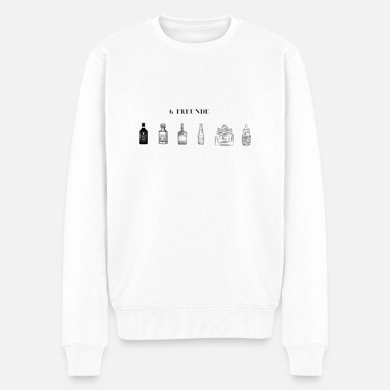 6 Freunde - Männer Premium Bio Pullover - Weiß