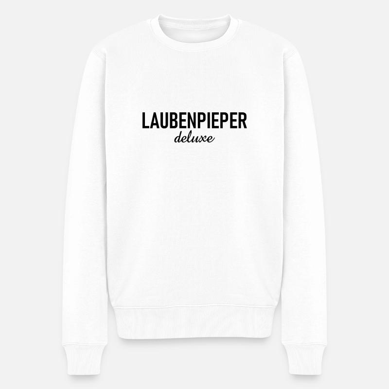 Laubenpieper deluxe - Kleingärtner - Garten - Männer Premium Bio Pullover - Weiß