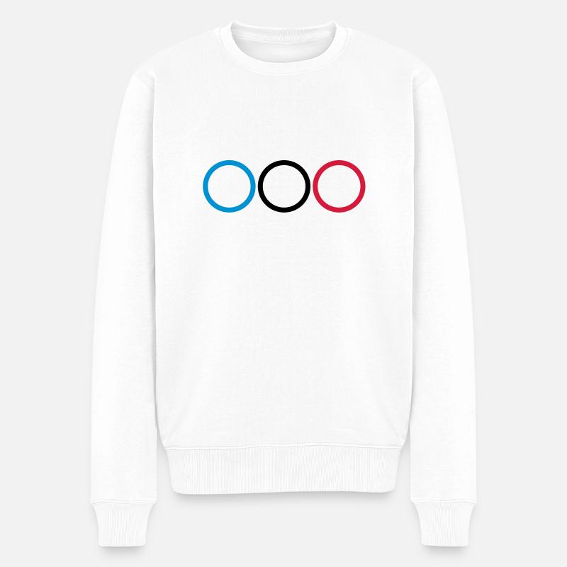 3_anneau - Männer Premium Bio Pullover - Weiß