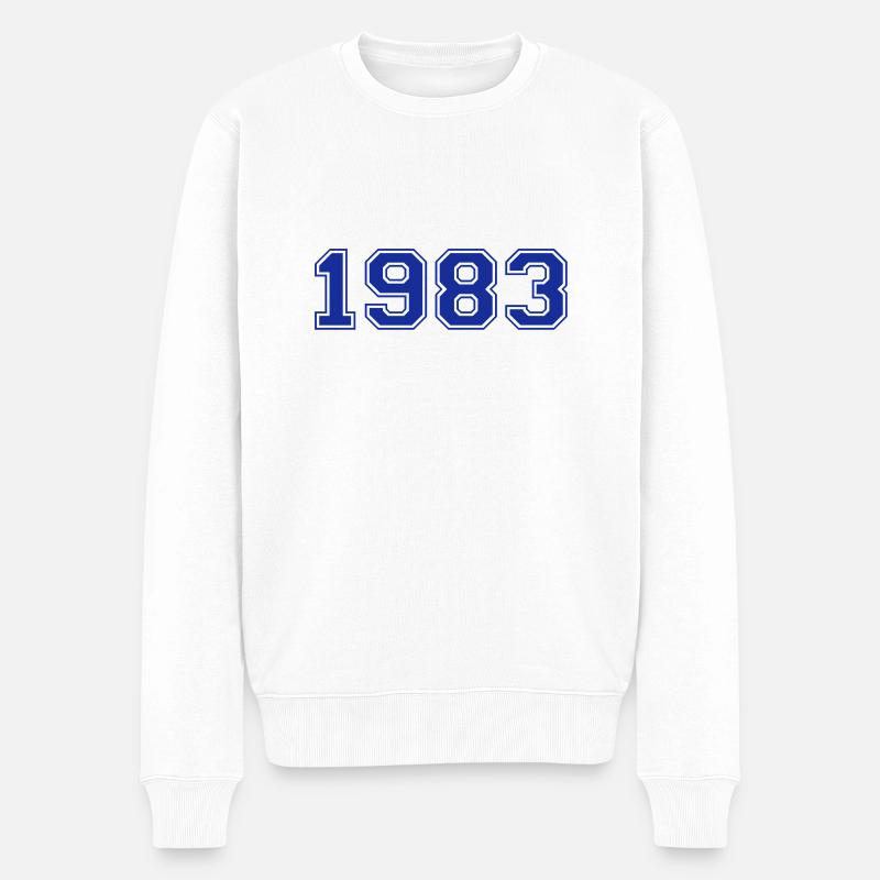 1983 - Männer Premium Bio Pullover - Weiß