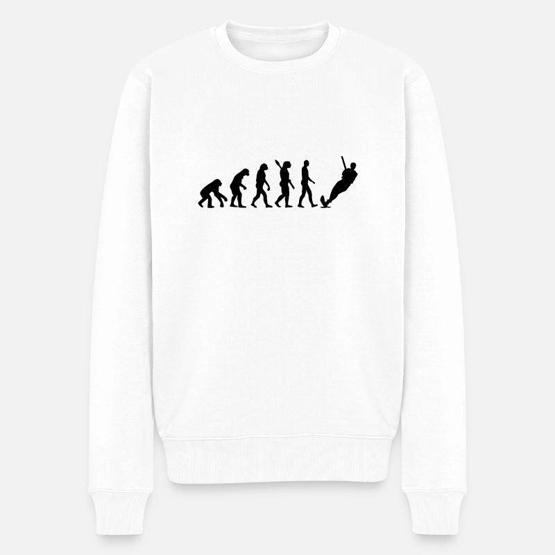 Evolution Water ski - Men's Premium Organic Jumper - white