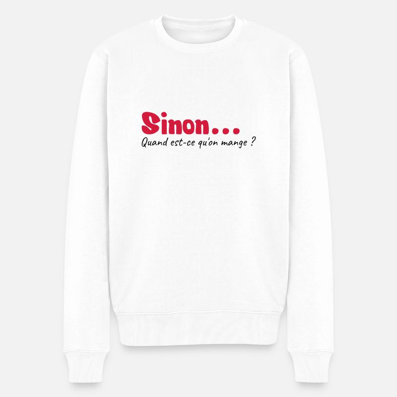 Quand est ce qu'on mange - Pull Premium bio Homme - blanc
