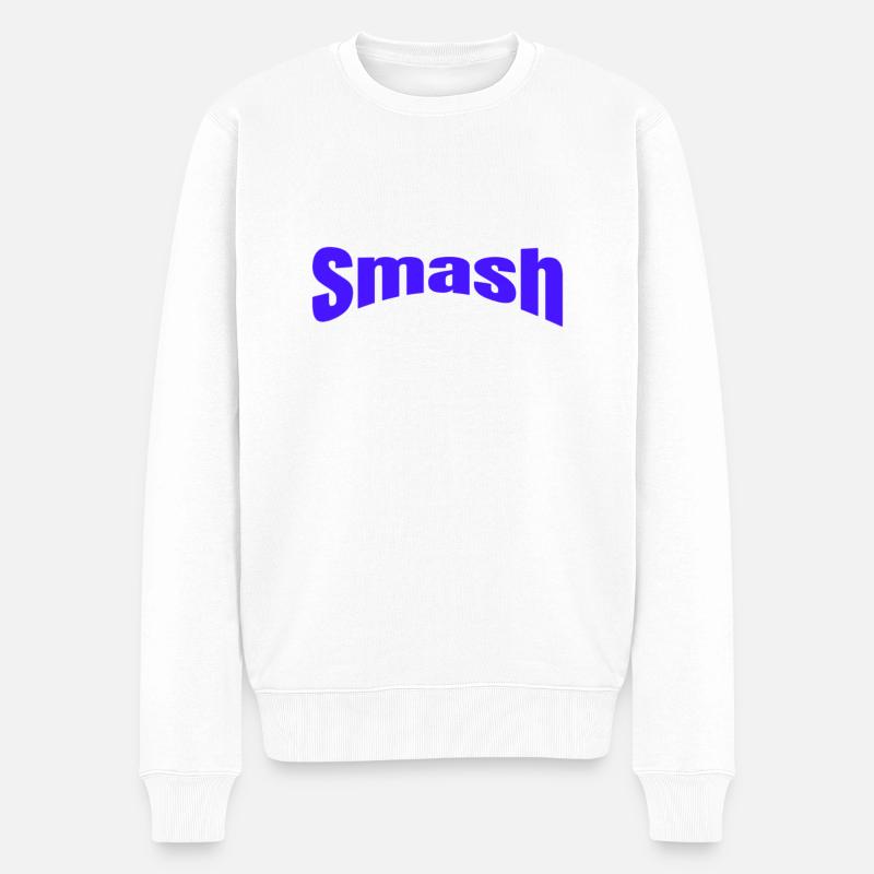 Smash - Männer Premium Bio Pullover - Weiß