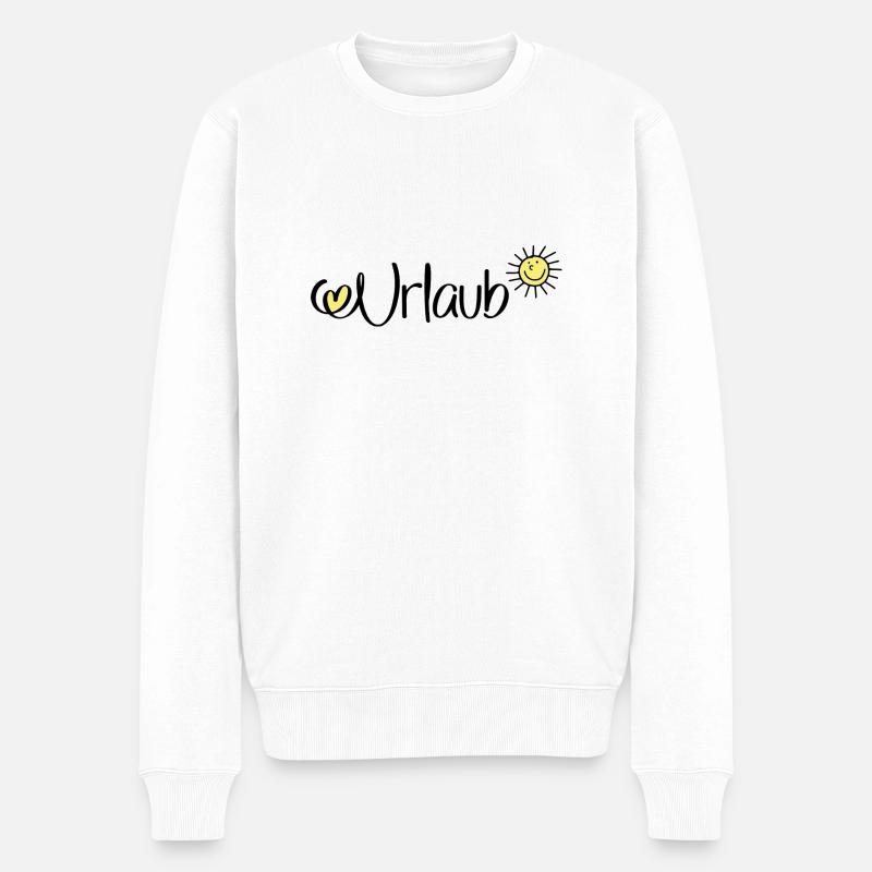 Urlaub - Männer Premium Bio Pullover - Weiß