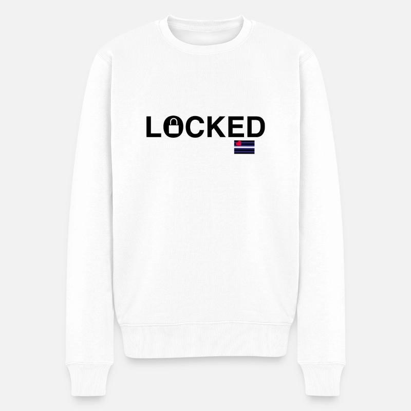 gesperrt1 - Männer Premium Bio Pullover - Weiß