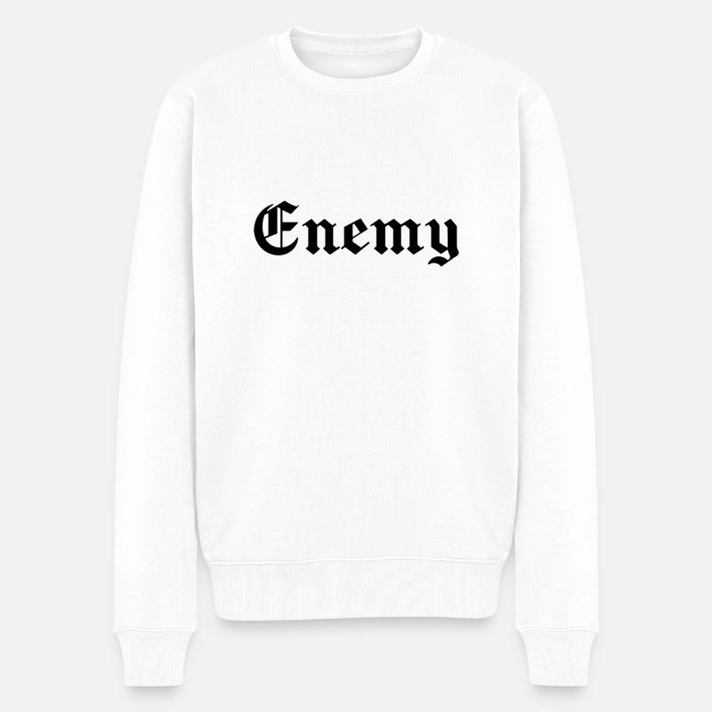Enemy - Männer Premium Bio Pullover - Weiß