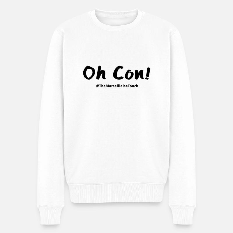 Oh con ! - Pull Premium bio Homme - blanc