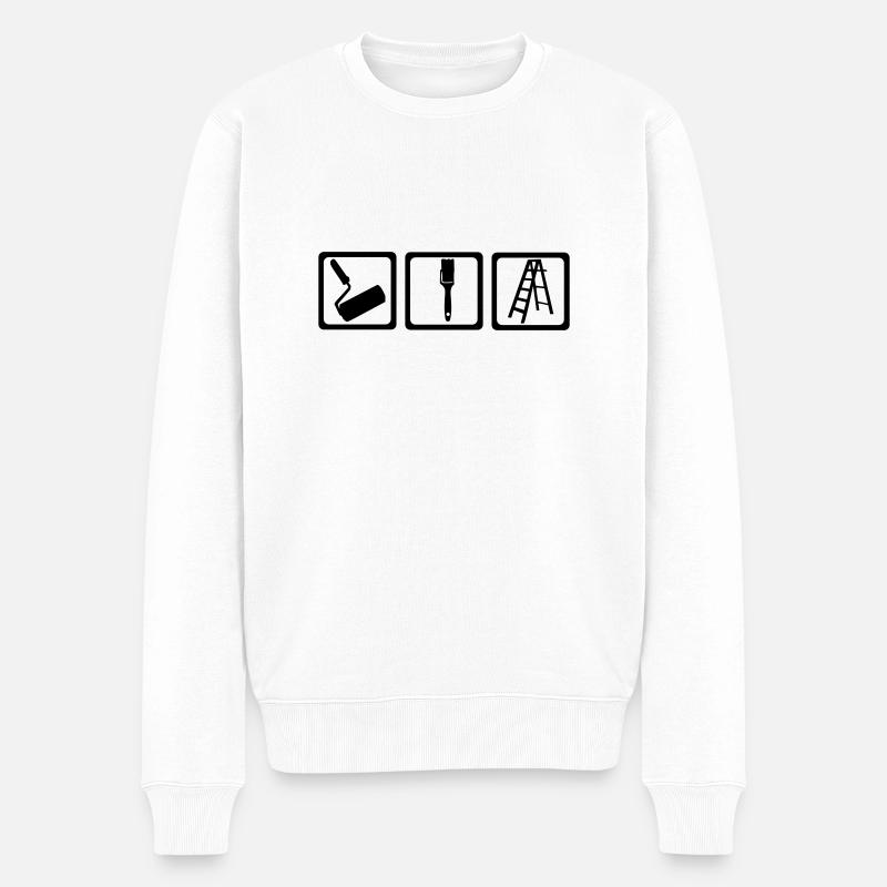 Peindre - Peintre - Pull Premium bio Homme - blanc