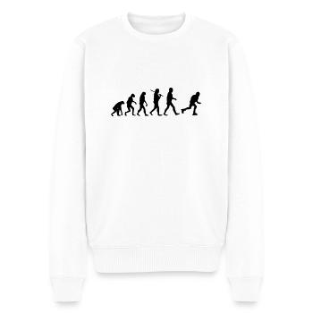 Evolution Rollschuhe - Männer Premium Bio Pullover - Weiß - Vorne - Thijin (182cm)