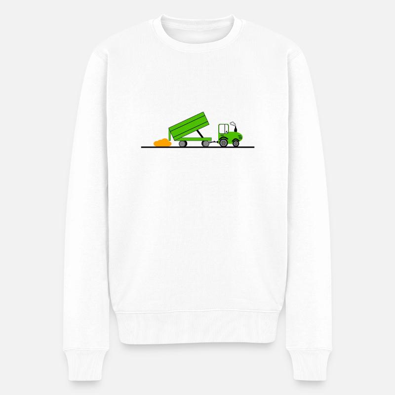 Traktor - Männer Premium Bio Pullover - Weiß