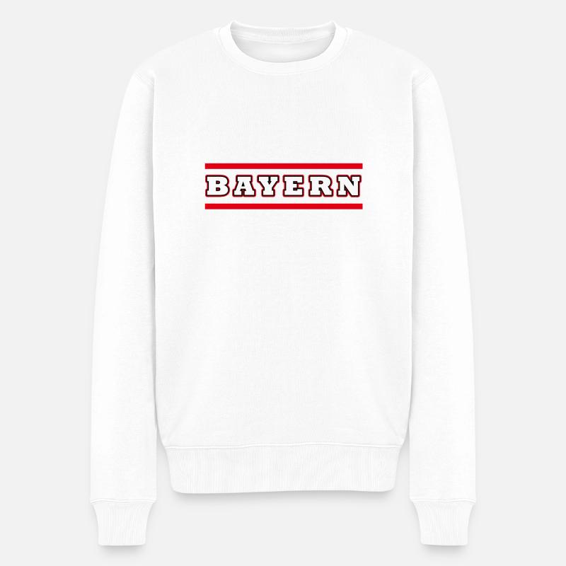 Bayern! - Männer Premium Bio Pullover - Weiß