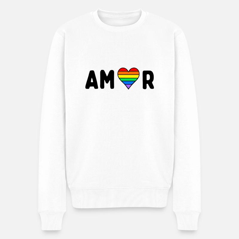 L’amour est amour - Pull Premium bio Homme - blanc