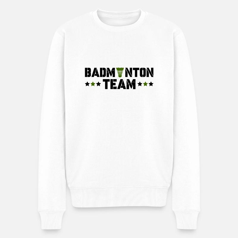 Équipe de badminton - Pull Premium bio Homme - blanc