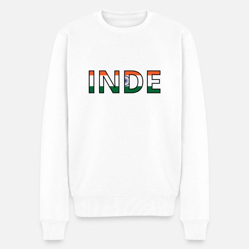 Drapeau Inde - Pull Premium bio Homme - blanc