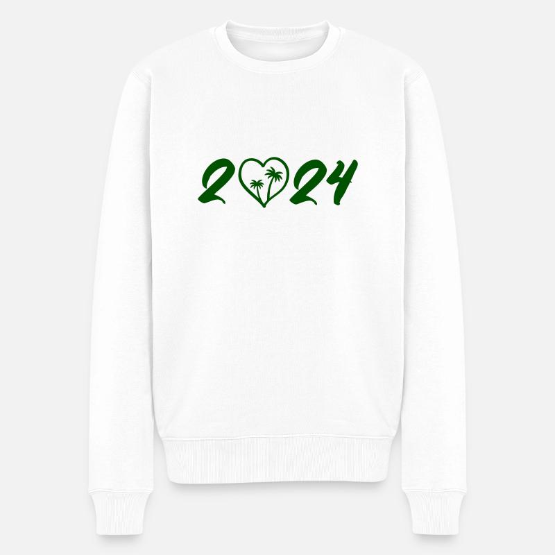 2024 - Männer Premium Bio Pullover - Weiß