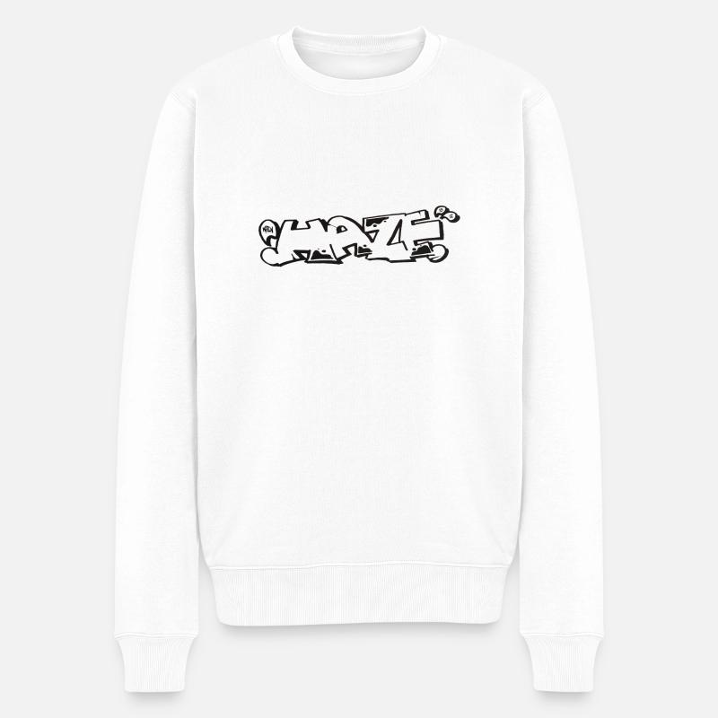 Haze 1 - Männer Premium Bio Pullover - Weiß