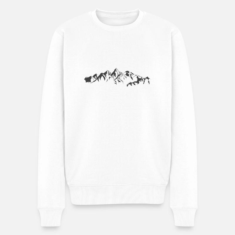 les montagnes - Pull Premium bio Homme - blanc