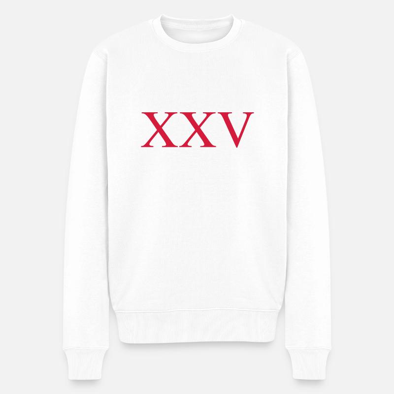25 - Männer Premium Bio Pullover - Weiß
