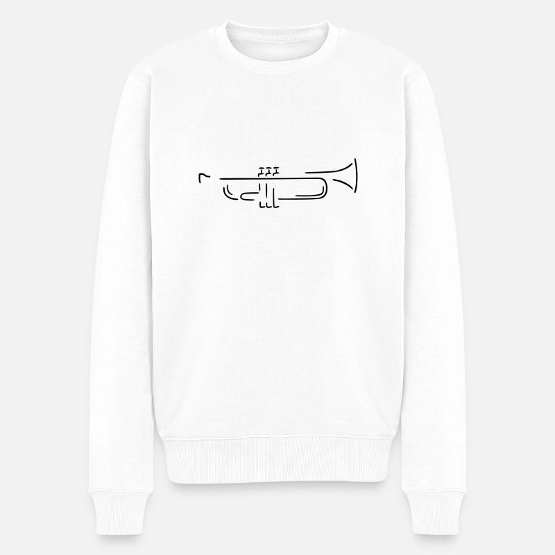 trumpet - Pull Premium bio Homme - blanc