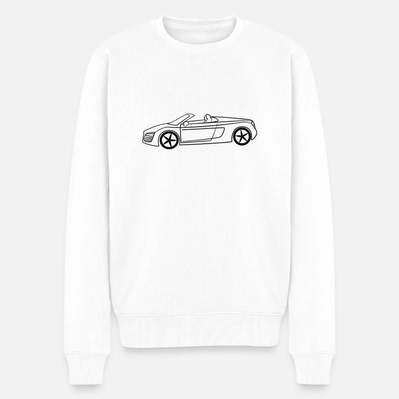 Luxus Cabrio Tribal - Männer Premium Bio Pullover - Weiß