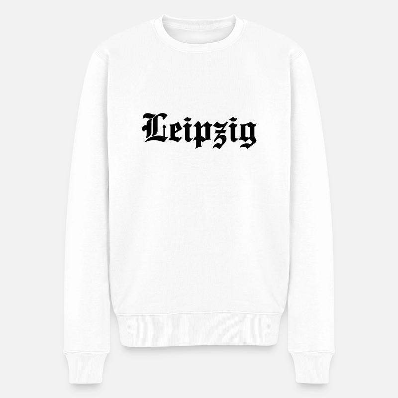 Leipzig - Männer Premium Bio Pullover - Weiß