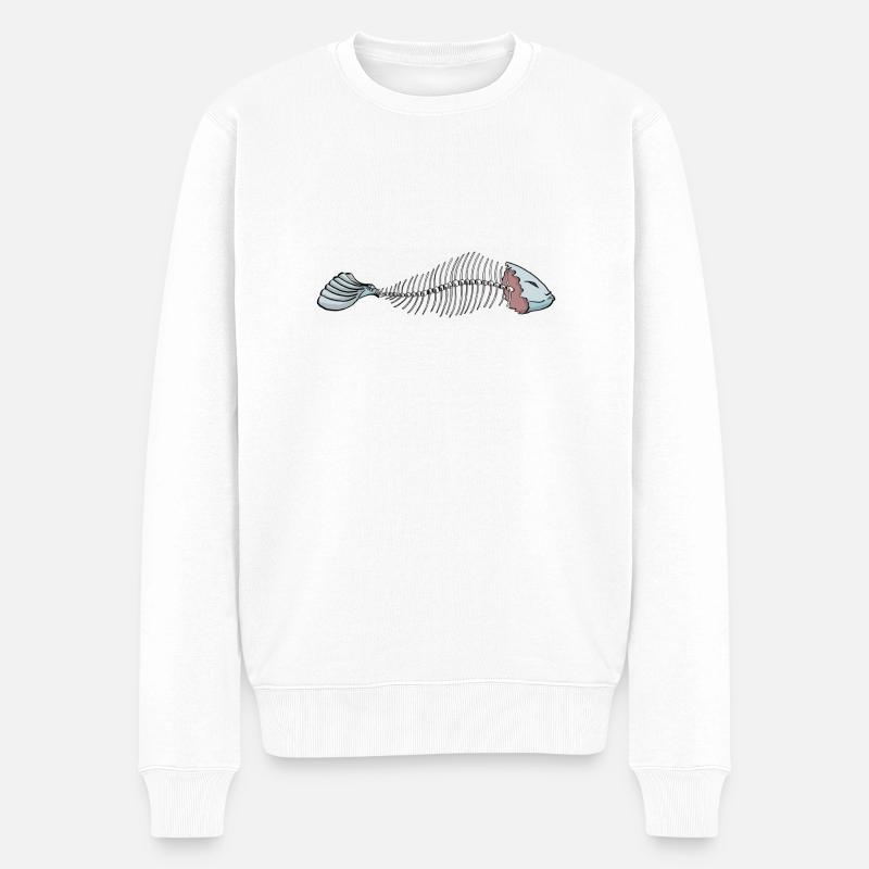 poisson - Pull Premium bio Homme - blanc