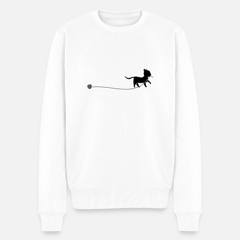 Chatons - Pull Premium bio Homme - blanc