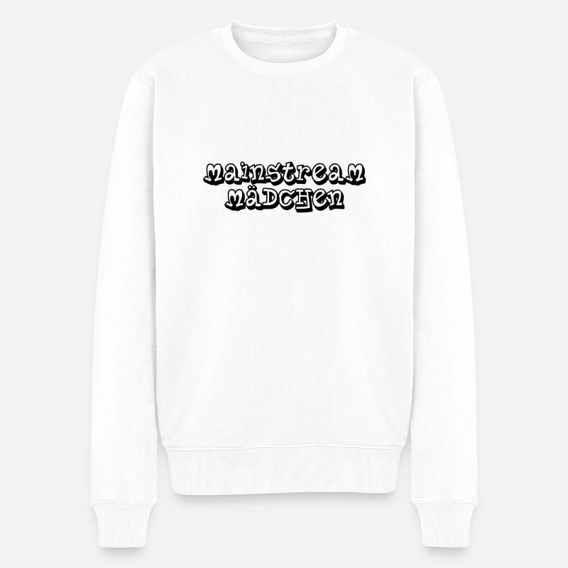 Mainstream Mädchen - Männer Premium Bio Pullover - Weiß