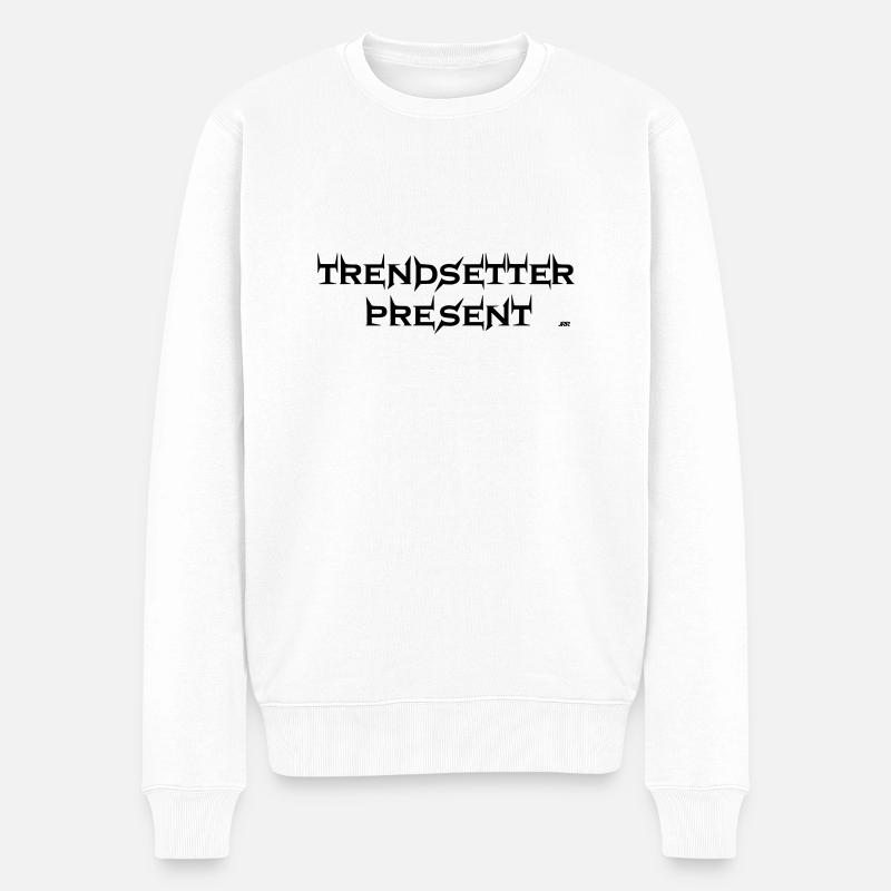 Trendsetter present - Männer Premium Bio Pullover - Weiß