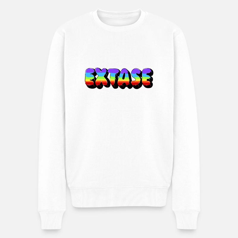 Extase arc en ciel - Pull Premium bio Homme - blanc
