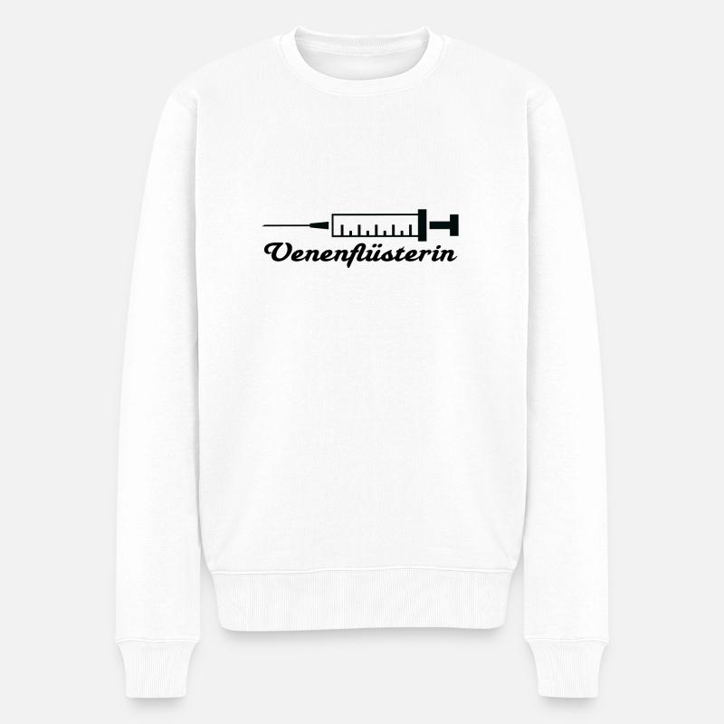 Venenflüsterin - Männer Premium Bio Pullover - Weiß