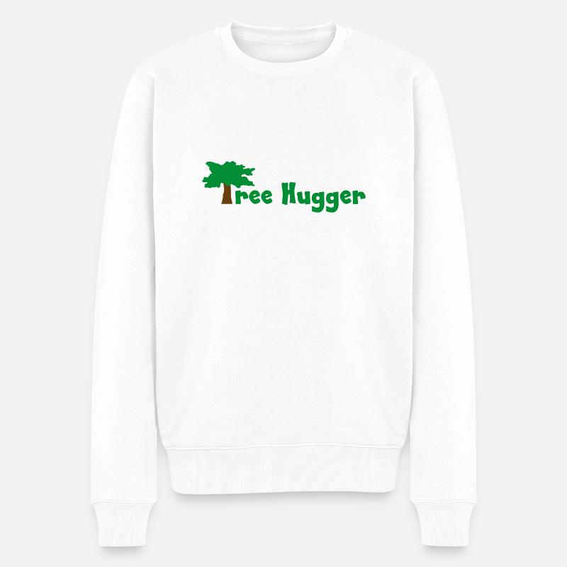 Tree Hugger - Männer Premium Bio Pullover - Weiß