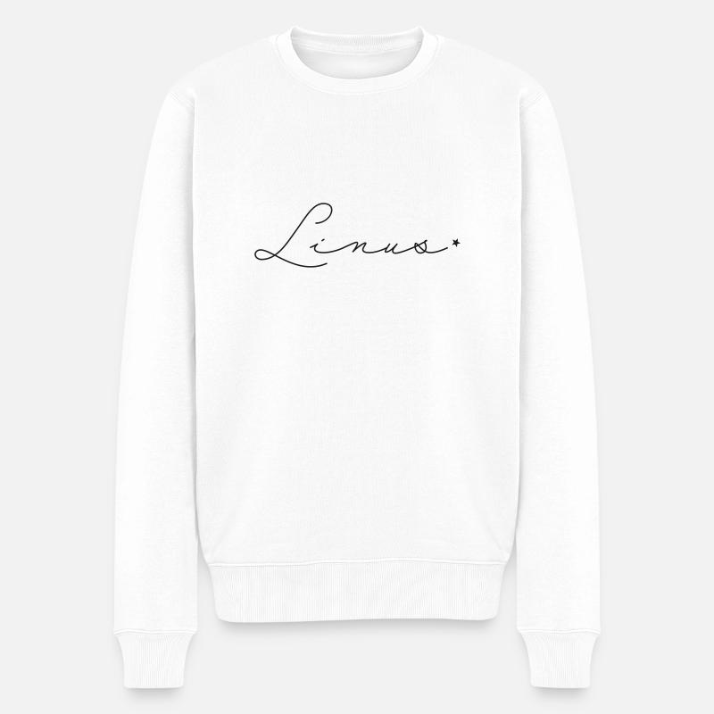 Nom : Linus - Pull Premium bio Homme - blanc