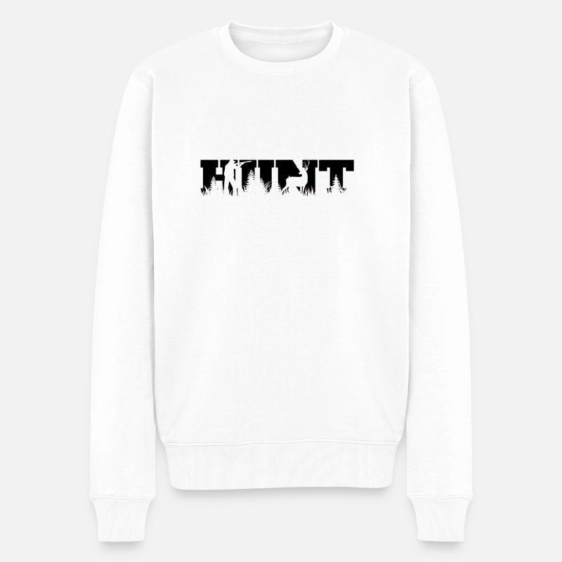 chasseur - idée cadeau nature - Pull Premium bio Homme - blanc