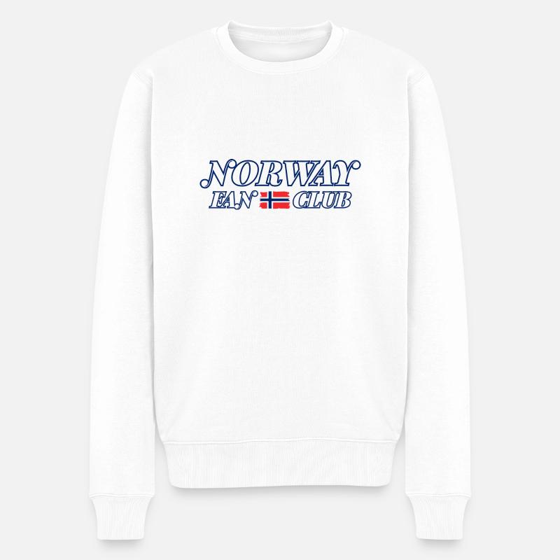 Norway Fan Club - Männer Premium Bio Pullover - Weiß