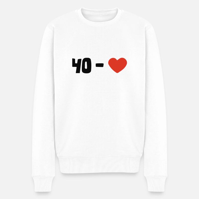 tennis - Männer Premium Bio Pullover - Weiß