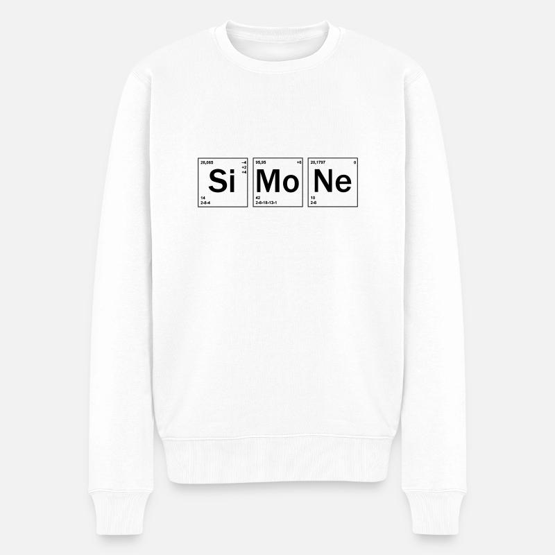 Simone - Männer Premium Bio Pullover - Weiß