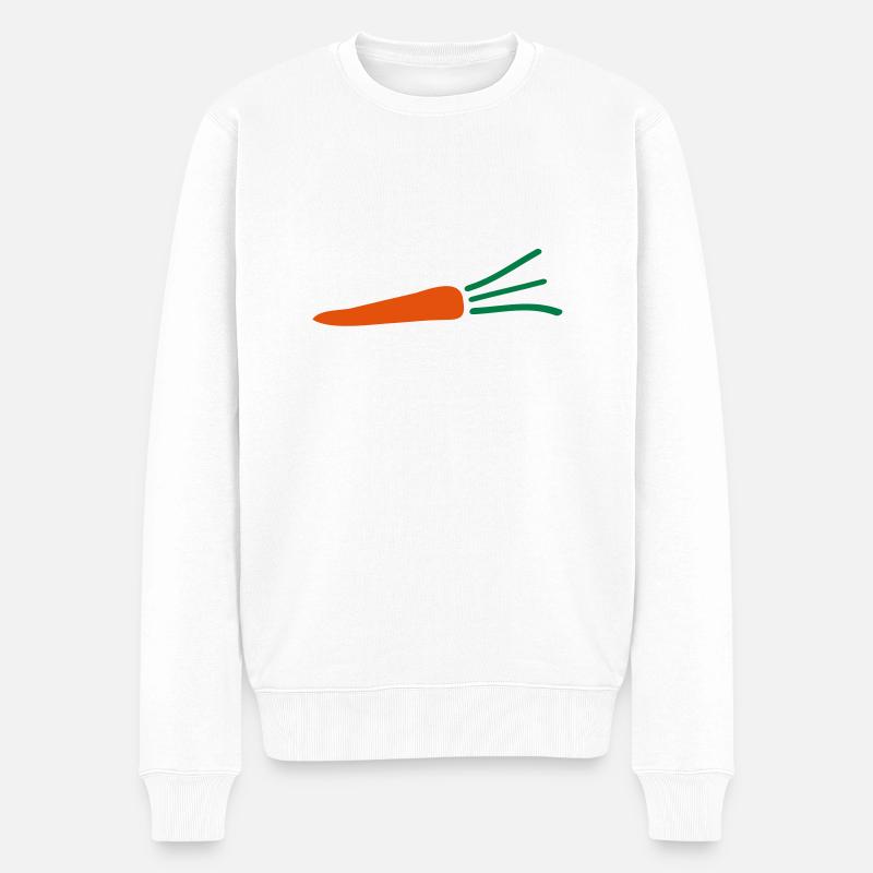 Carrots - Männer Premium Bio Pullover - Weiß