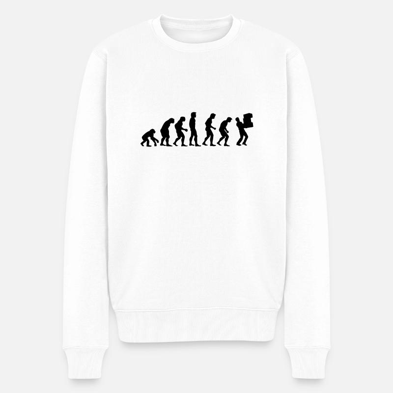 parcel delivery evolution - Men's Premium Organic Jumper - white