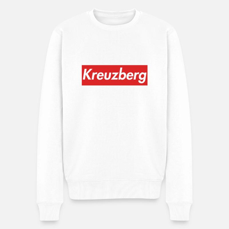 Kreuzberg - Männer Premium Bio Pullover - Weiß