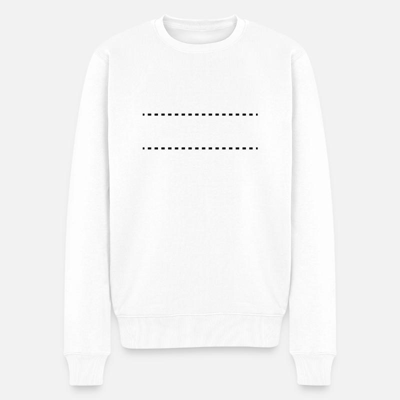 dashed_lines_1_f1 - Pull Premium bio Homme - blanc