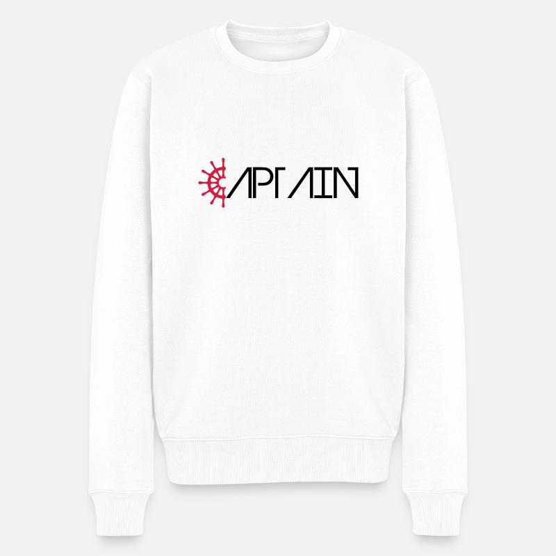 Capitaine Logo - Pull Premium bio Homme - blanc