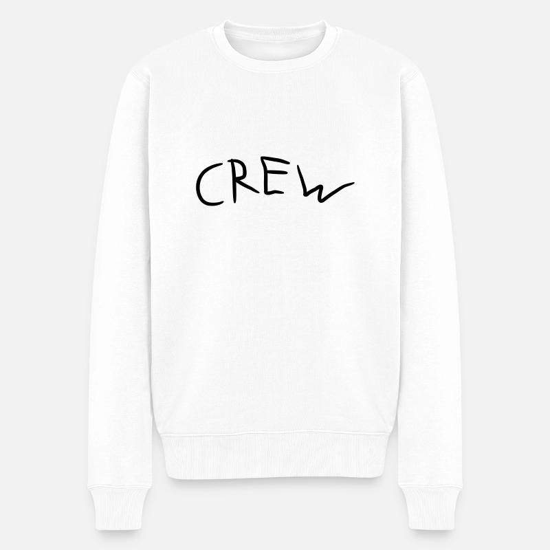 Équipage Logo comique - Pull Premium bio Homme - blanc