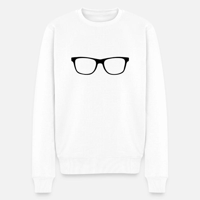 Geek glasses - Pull Premium bio Homme - blanc