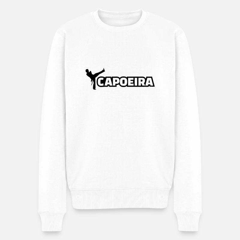 Capoeira - Männer Premium Bio Pullover - Weiß