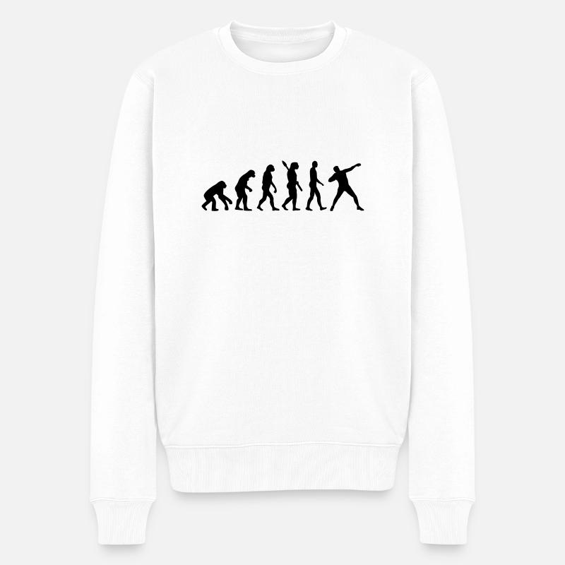 Évolution Lancer du poids - Pull Premium bio Homme - blanc