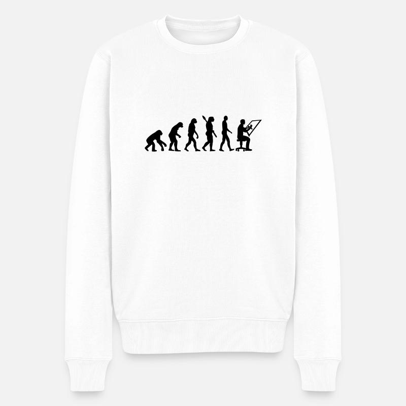Dessinateur en bâtiment - Pull Premium bio Homme - blanc
