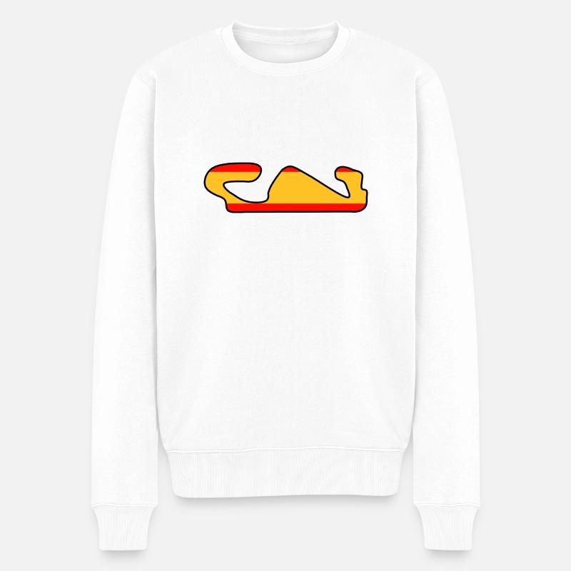 Rennstrecke in Spanien - Männer Premium Bio Pullover - Weiß