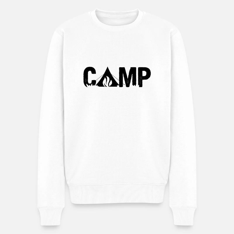 Camp - Männer Premium Bio Pullover - Weiß